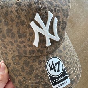 Leopard Print NY hat